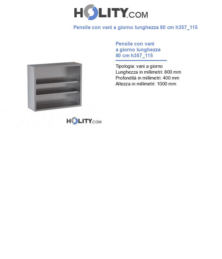 Pensile con vani a giorno lunghezza 80 cm h357_115