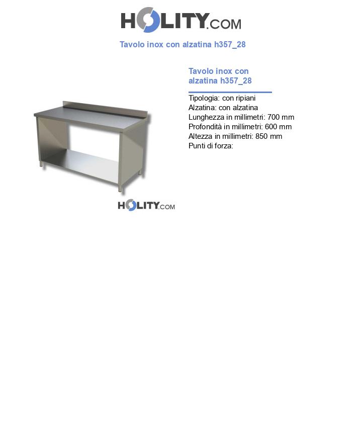 Tavolo inox con alzatina h357_28