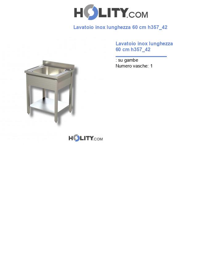 Lavatoio inox lunghezza 60 cm h357_42