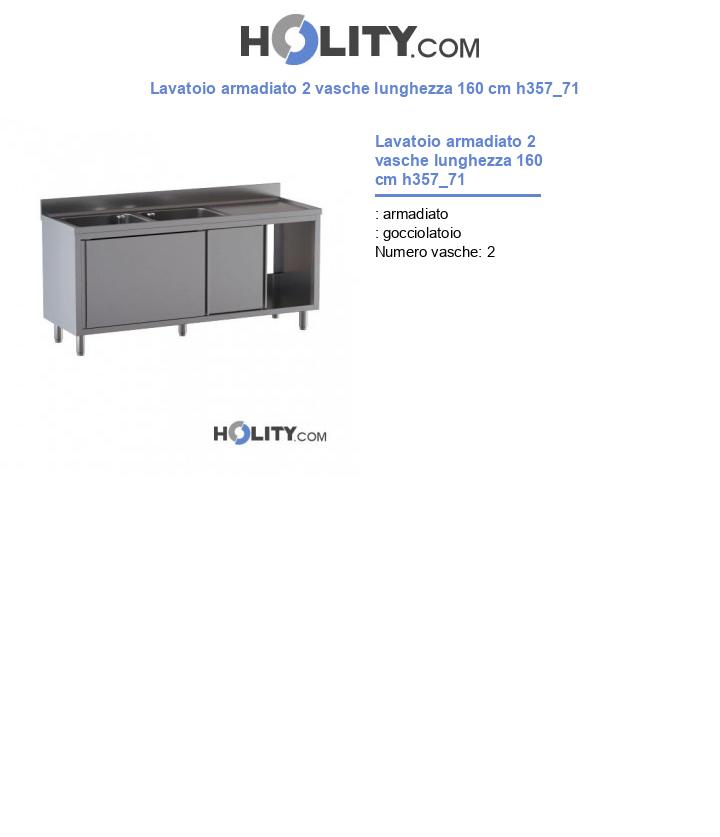 Lavatoio armadiato 2 vasche lunghezza 160 cm h357_71