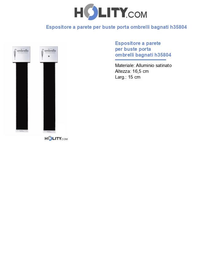 Espositore a parete per buste porta ombrelli bagnati h35804