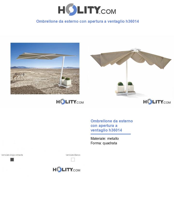 Ombrellone da esterno con apertura a ventaglio h36014