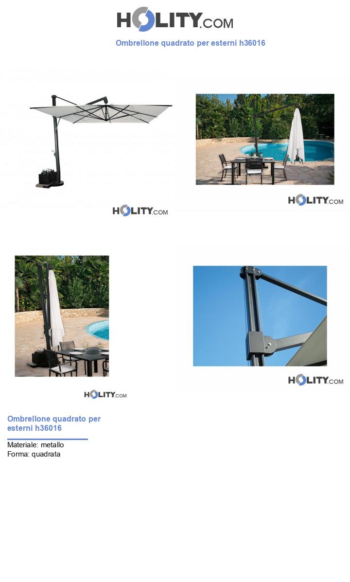 Ombrellone quadrato per esterni h36016