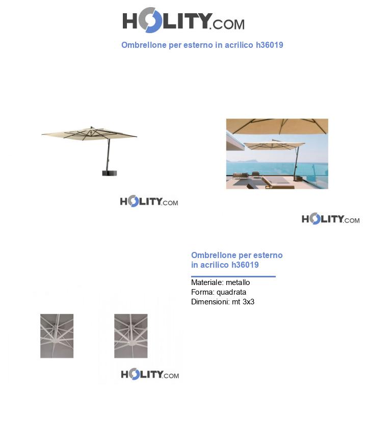 Ombrellone per esterno in acrilico h36019