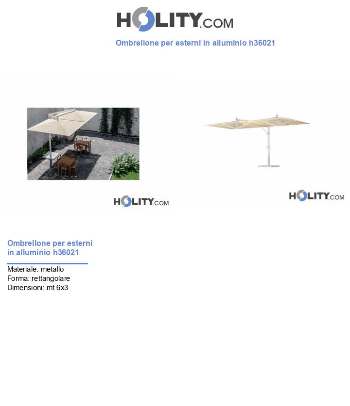 Ombrellone per esterni in alluminio h36021