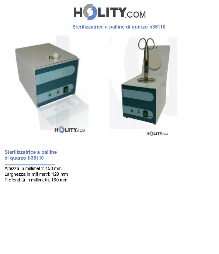 Sterilizzatrice a palline di quarzo h36110