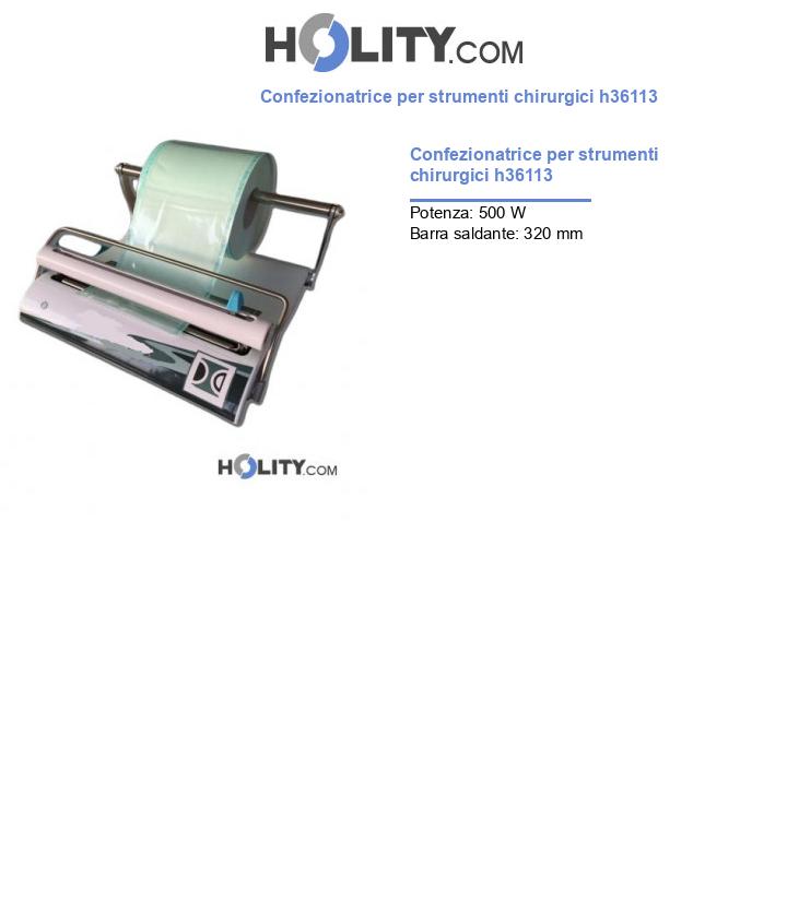 Confezionatrice per strumenti chirurgici h36113