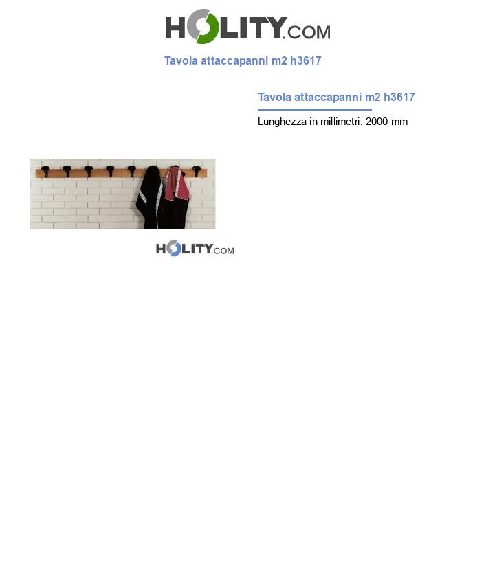Tavola attaccapanni m2 h3617