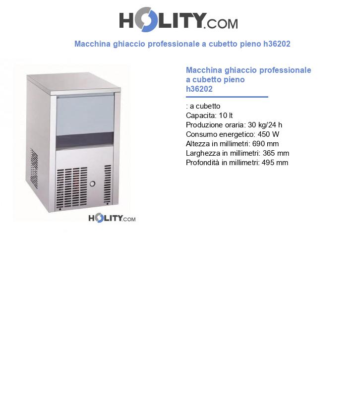 Macchina ghiaccio professionale a cubetto pieno h36202