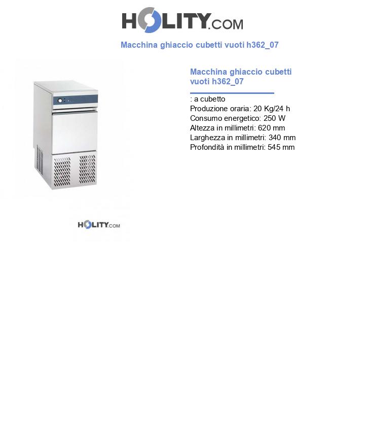 Macchina ghiaccio cubetti vuoti h362_07