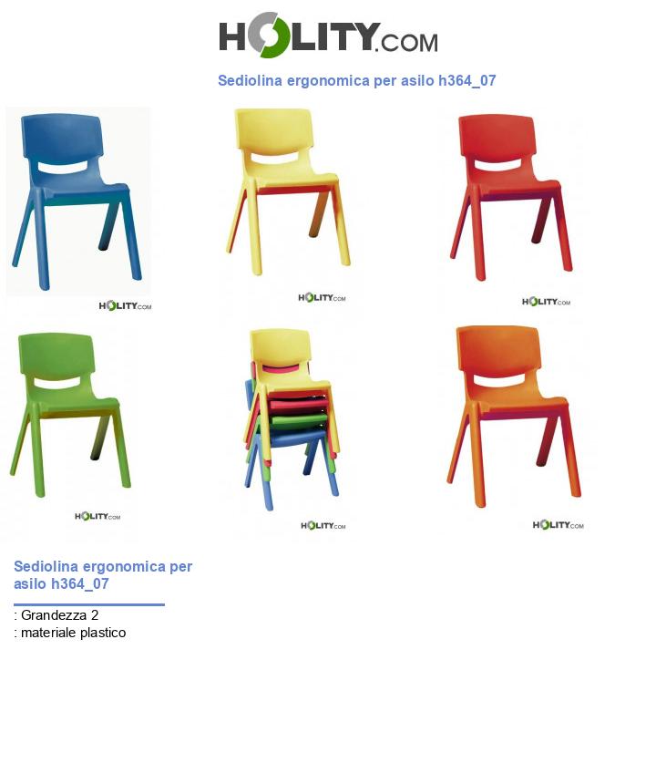 Sediolina ergonomica per asilo h364_07