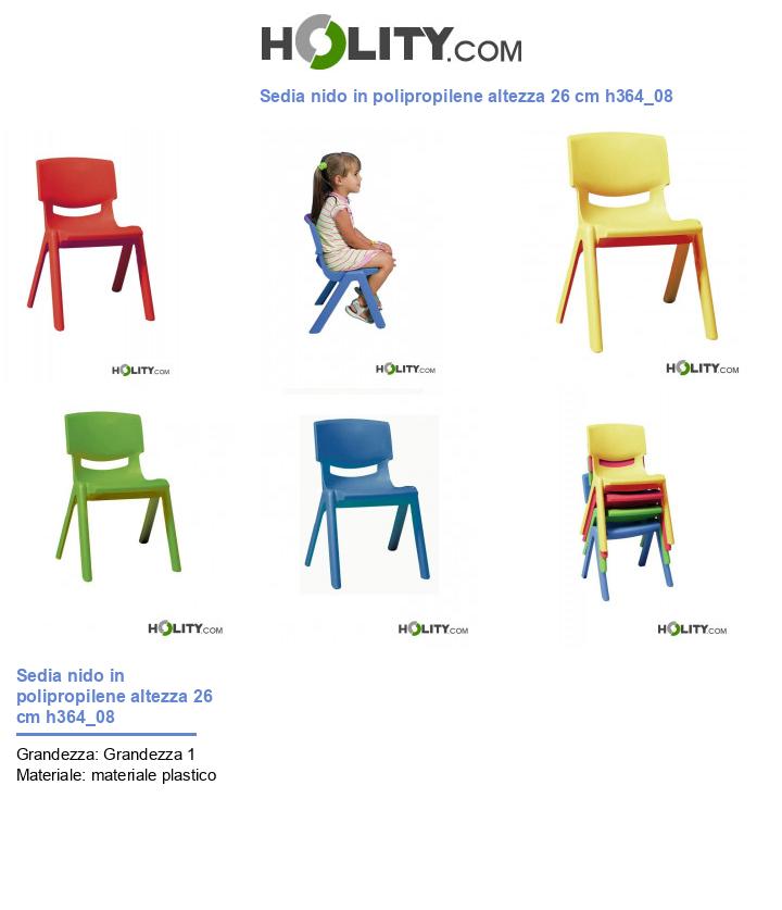 Sedia nido in polipropilene altezza 26 cm h364_08