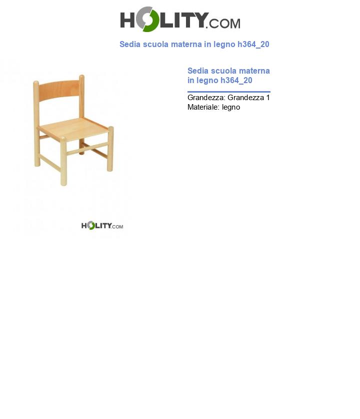Sedia scuola materna in legno h364_20