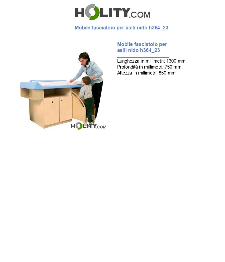 Mobile fasciatoio per asili nido h364_23