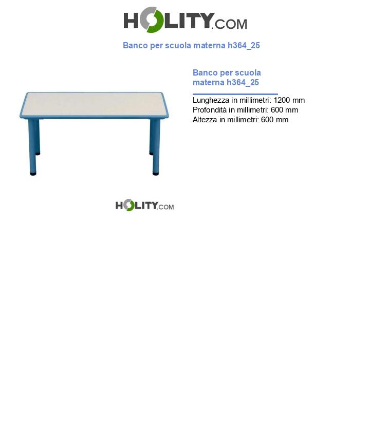 Banco per scuola materna h364_25