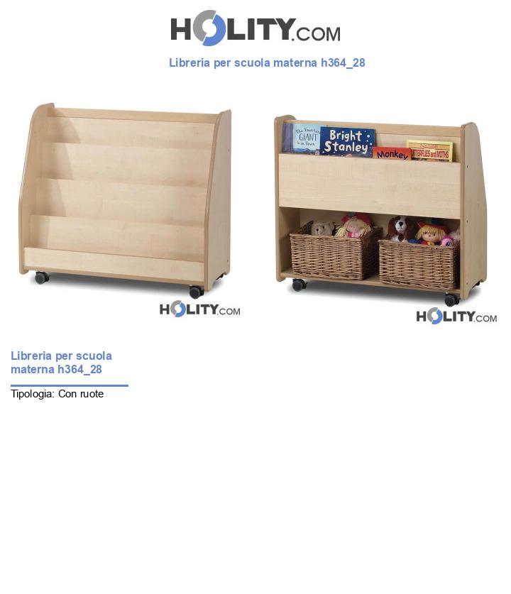 Libreria per scuola materna h364_28