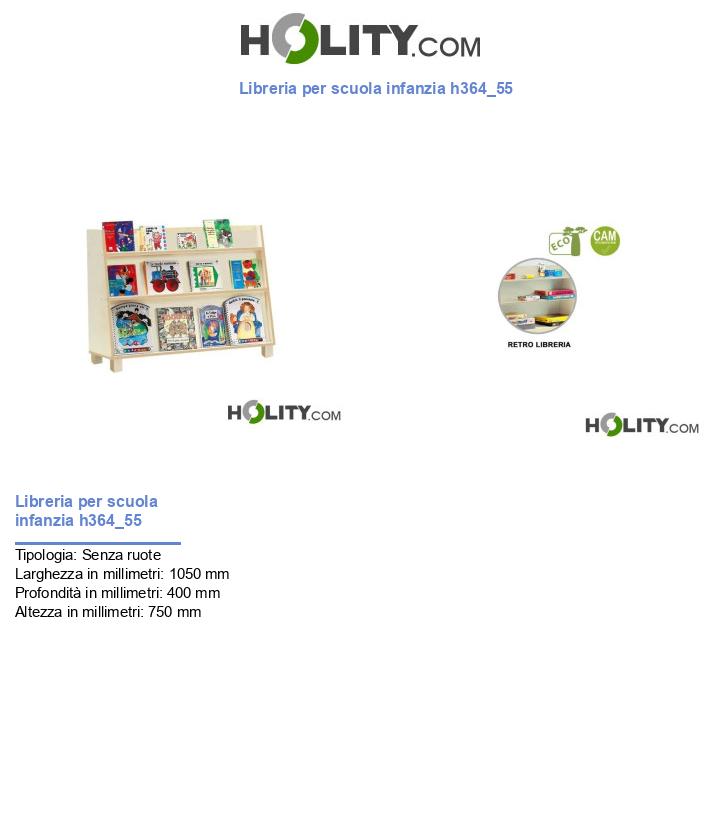 Libreria per scuola infanzia h364_55