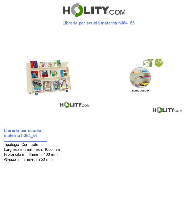 Libreria per scuola materna h364_56