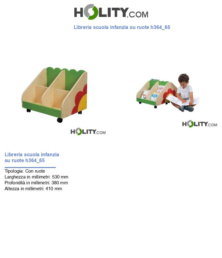Libreria scuola infanzia su ruote h364_65
