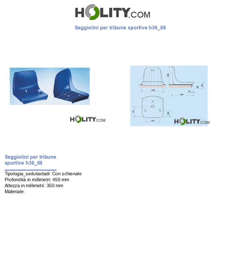Seggiolini per tribune sportive h36_68