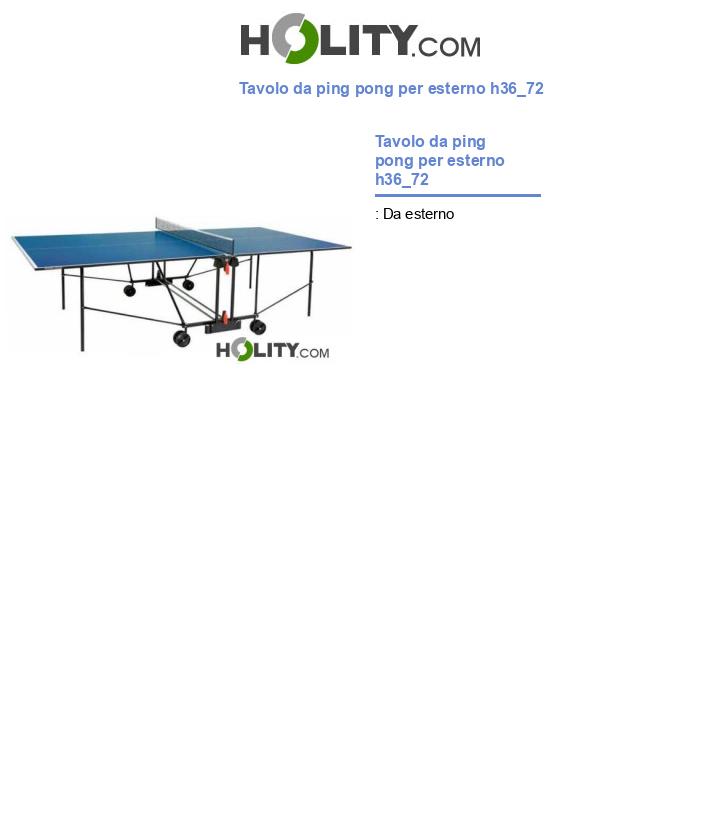 Tavolo da ping pong per esterno h36_72