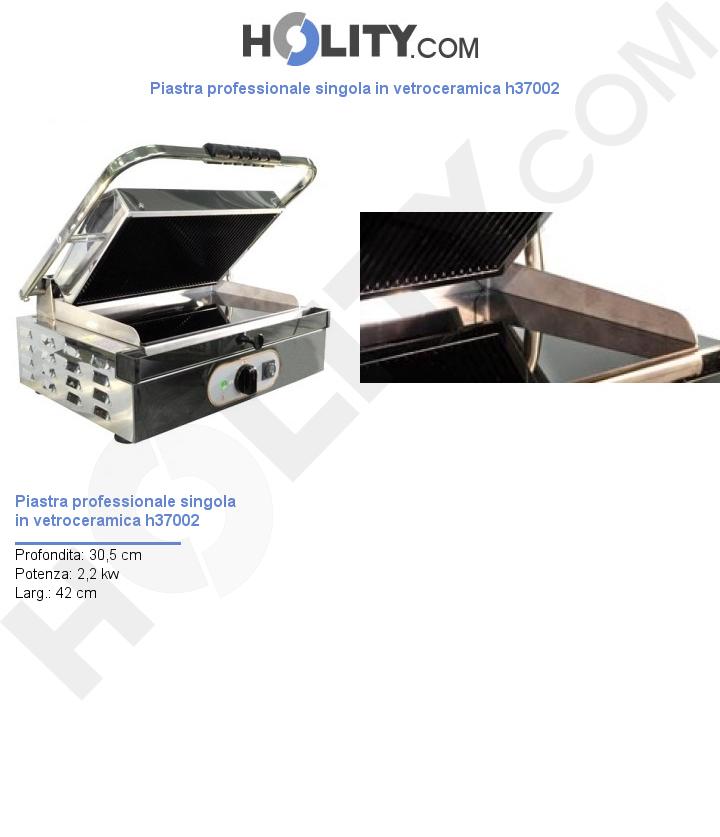 Piastra professionale singola in vetroceramica h37002