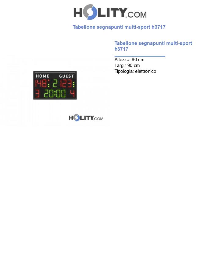 Tabellone segnapunti multi-sport h3717