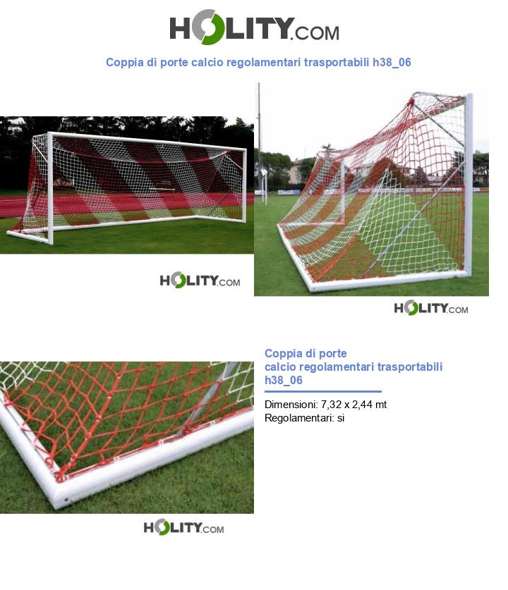 Coppia di porte calcio regolamentari trasportabili h38_06