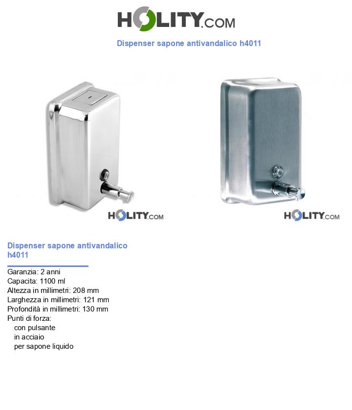 Dispenser sapone antivandalico h4011
