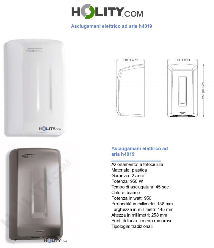 Asciugamani elettrico ad aria h4019
