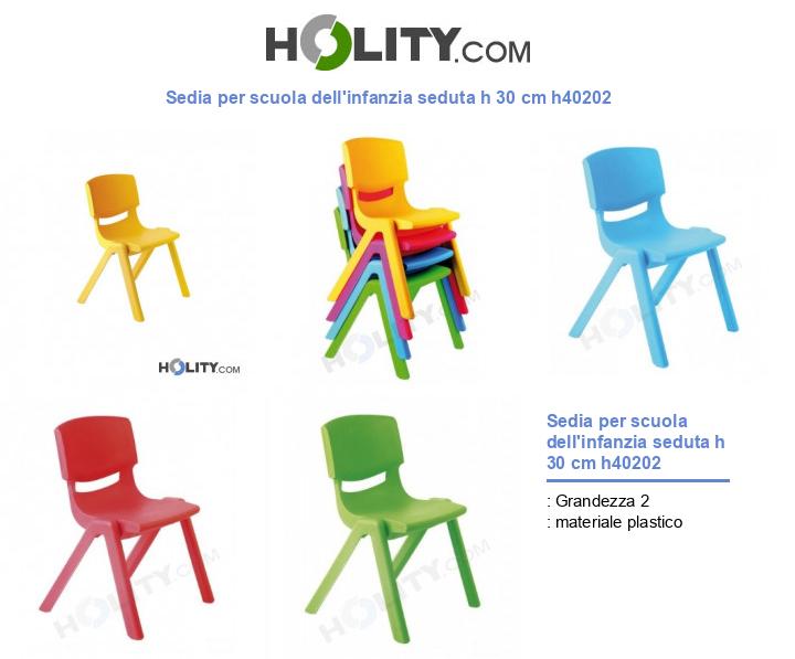 Sedia per scuola dell'infanzia seduta h 30 cm h40202