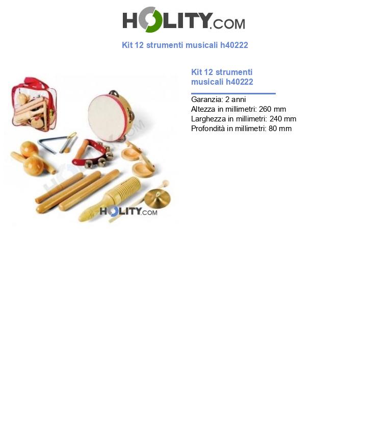 Kit 12 strumenti musicali h40222