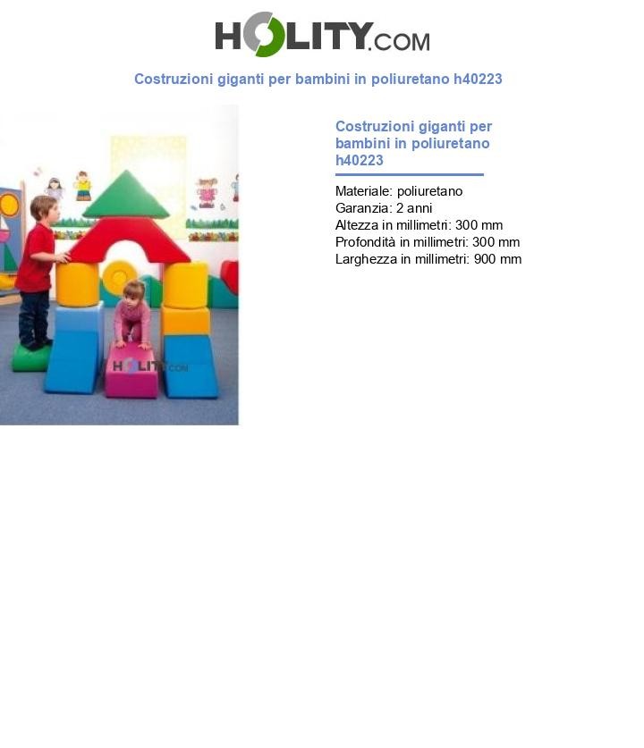 Costruzioni giganti per bambini in poliuretano h40223
