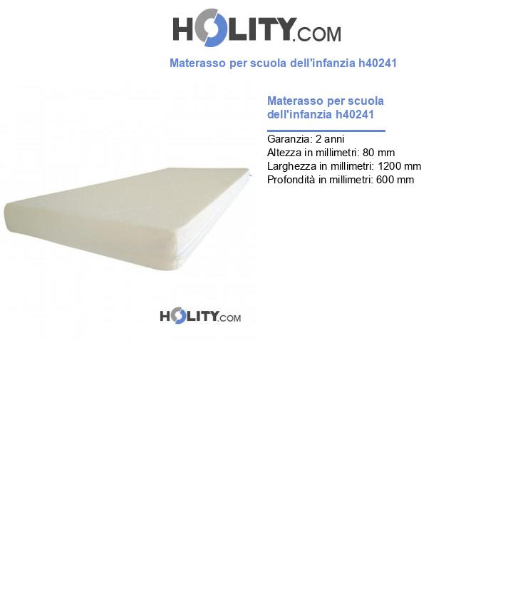 Materasso per scuola dell'infanzia h40241