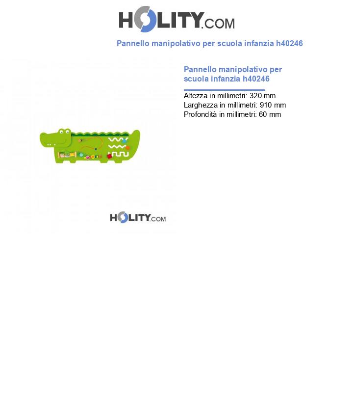 Pannello manipolativo per scuola infanzia h40246