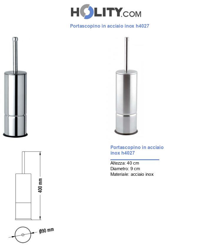 Portascopino in acciaio inox h4027