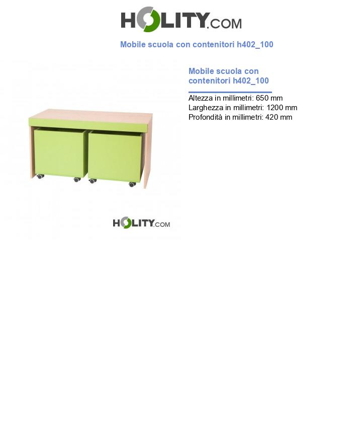 Mobile scuola con contenitori h402_100