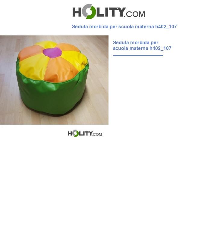 Seduta morbida per scuola materna h402_107
