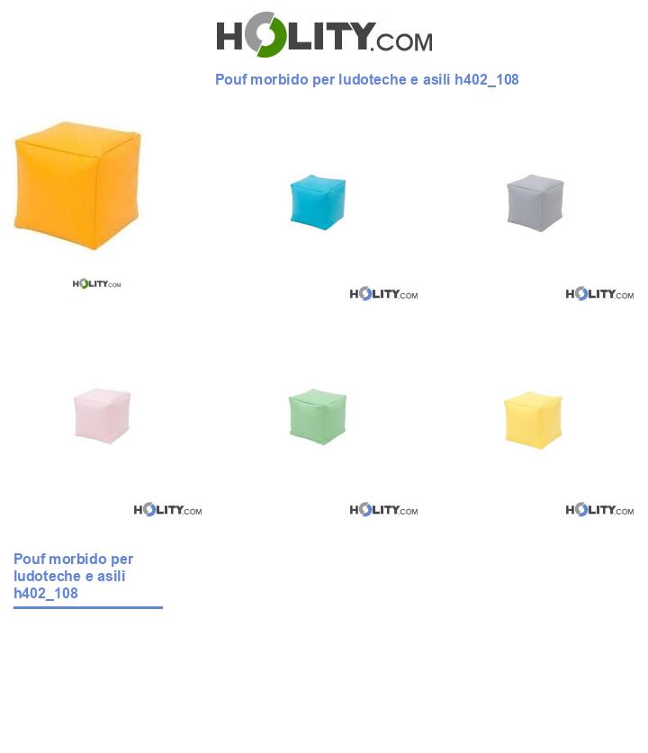Pouf morbido per ludoteche e asili h402_108
