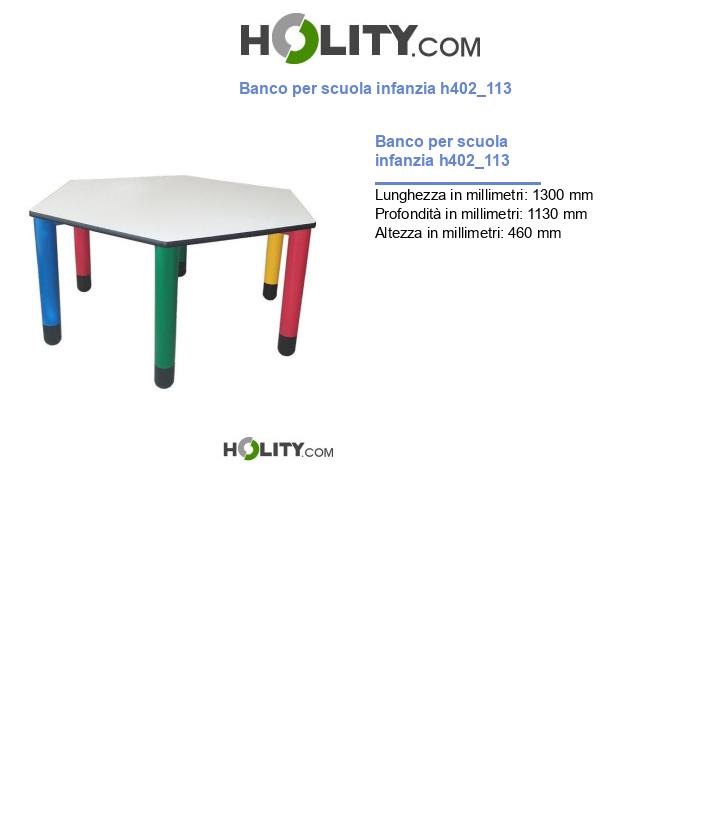 Banco per scuola infanzia h402_113