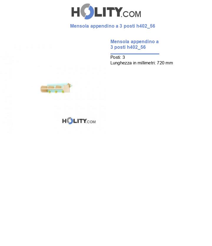 Mensola appendino a 3 posti h402_56