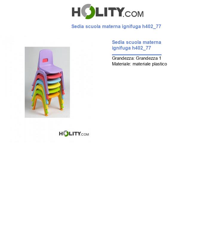 Sedia scuola materna ignifuga h402_77
