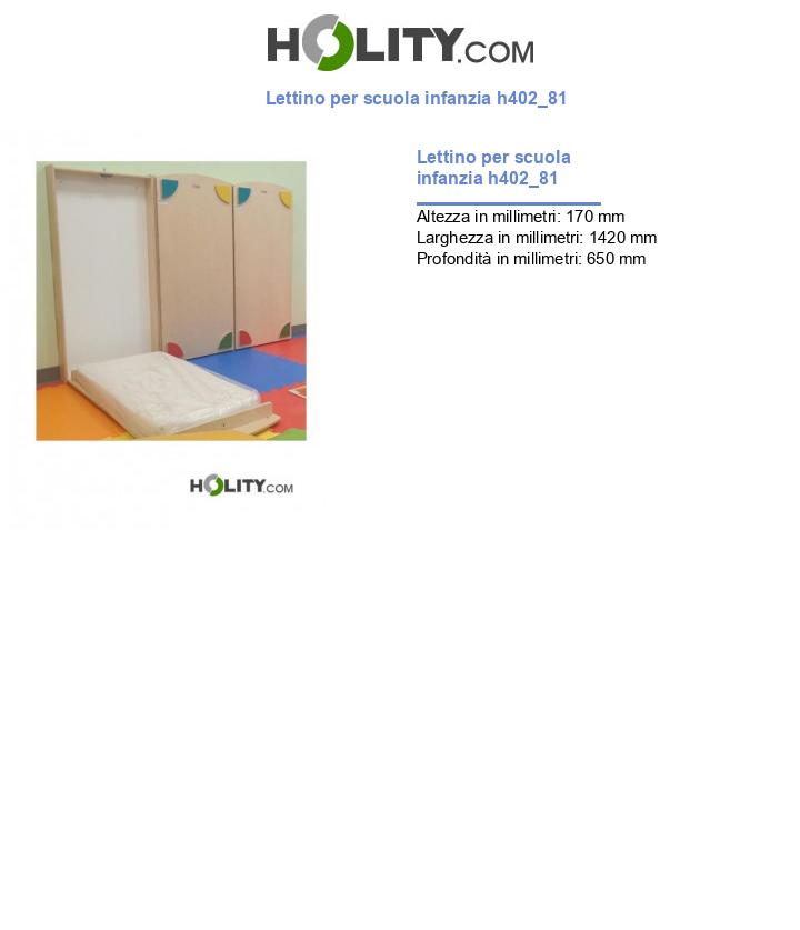 Lettino per scuola infanzia h402_81