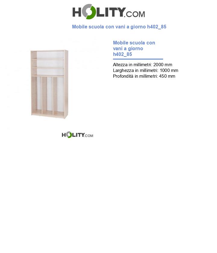 Mobile scuola con vani a giorno h402_85