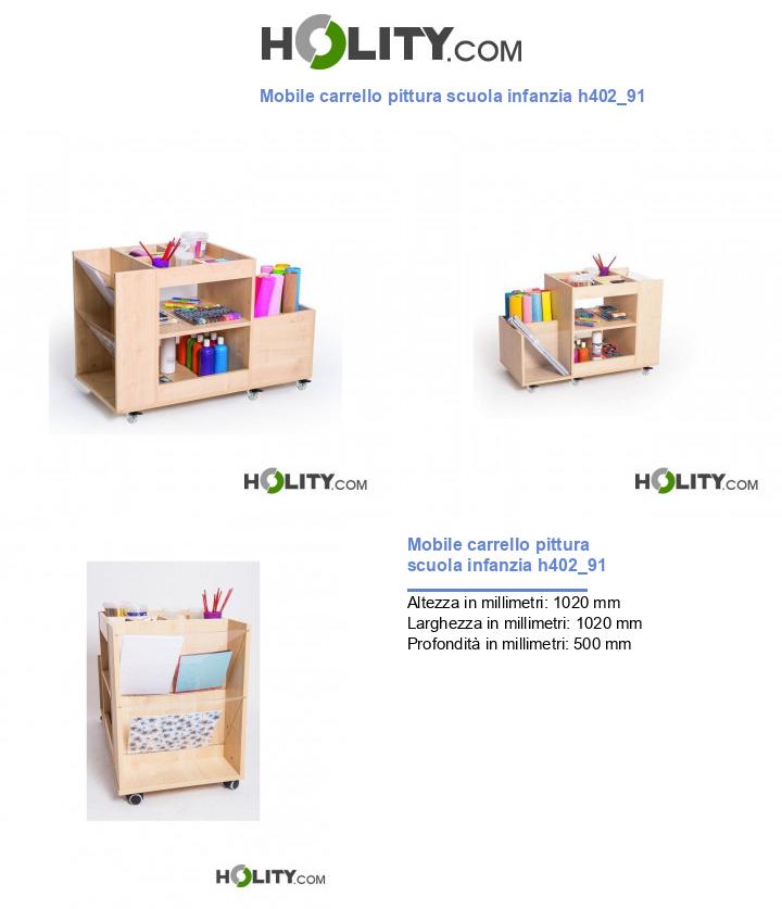 Mobile carrello pittura scuola infanzia h402_91