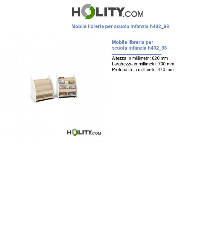 Mobile libreria per scuola infanzia h402_98