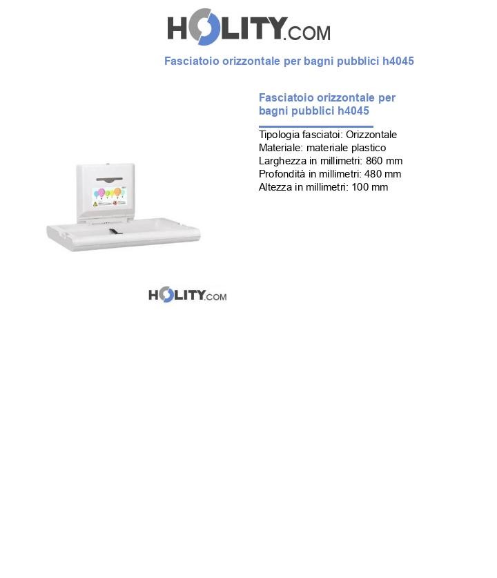 Fasciatoio orizzontale per bagni pubblici h4045