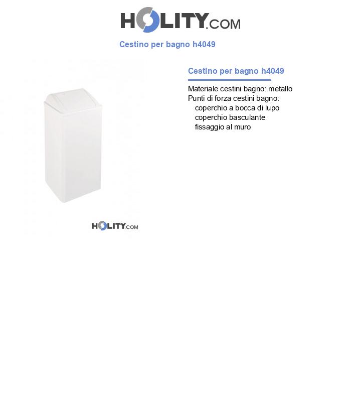 Cestino per bagno h4049