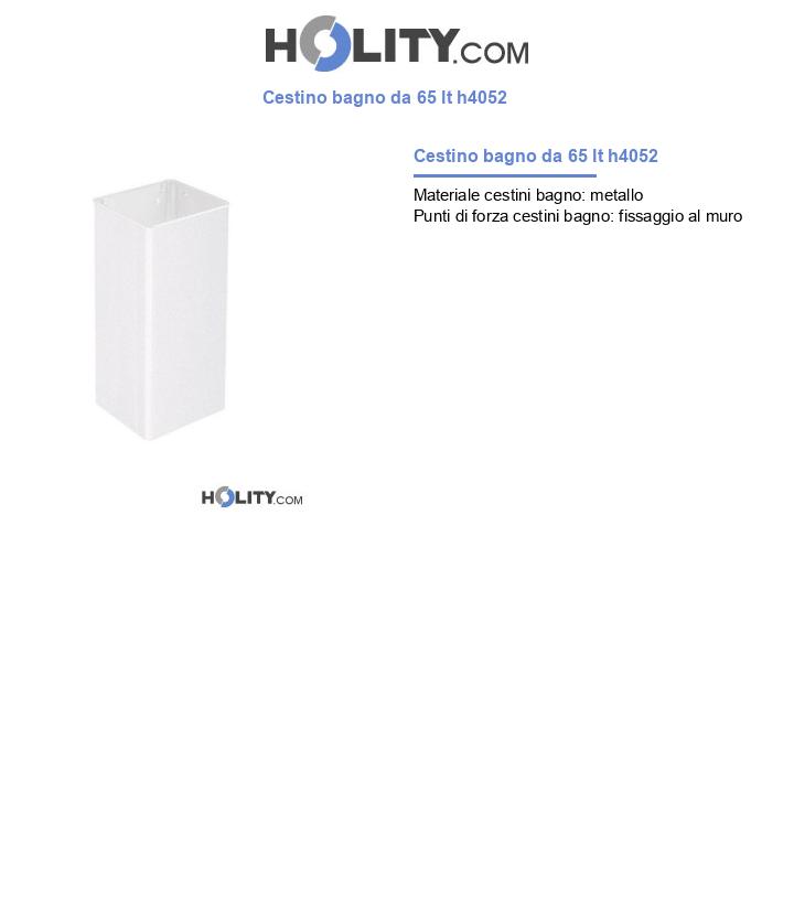 Cestino bagno da 65 lt h4052