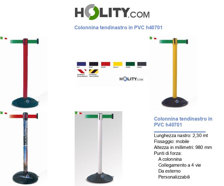 Colonnina tendinastro in PVC h40701